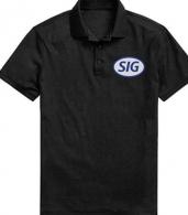 Sig Sauer XX Large Black Short Sleeve Polo Shirt w/Sig Sauer - E015XXL