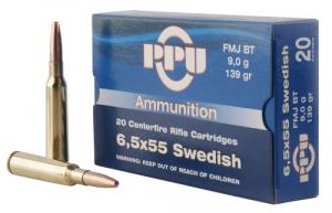 Main product image for PPU Metric Rifle 6.5x55 Swedish 139 gr Full Metal Jacket (FMJ) 20 Bx/ 10 Cs