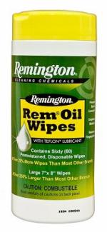 Remington Rem Oil Pop Up Gun Cleaning Wipes 7"x8" 60pk - 18384