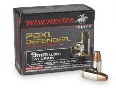 Winchester Defender 9mm +P 124 gr Bonded JHP Brass Cased - S9MMPDB