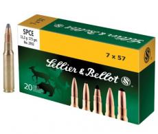 Sellier & Bellot Cut-Through Edge Soft Point 7x57 Mauser Ammo 173 gr 20 Round Box - V330912U