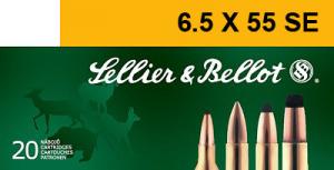 Sellier & Bellot Soft Point 6.5x55 Ammo 20 Round Box - SB6555B