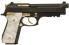 Taurus PT92, 9mm, 5in barrel, Blue, Pearl grips, Gold Highlights - 1920151PRL