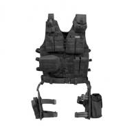 Barska QI12016 VX-100 Tactical Vest and Leg Platforms One Size Fits Most Black - BI12016
