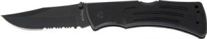 Ka-Bar 3063 Mule 3.94" Folding Clip Point Part Serrated 420 Stainless Steel Blade G10 Black Handle