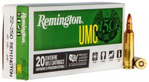 Remington  UMC 22-250 Rem Ammo 45gr Jacketed Hollow Point 20rd box - 23750