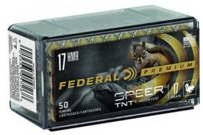 Federal Premium Speer TNT  17 HMR Ammo 17gr Jacketed Hollow Point  50 Round Box - P770