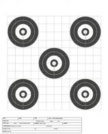 Competition 50 Foot 5 Bullseye Rifle Target 20 Per Pack - A5