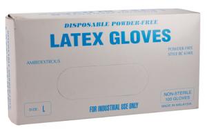 Disposable Cream Latex Gloves Size Large 100 Per Dispenser Box - T6340-L