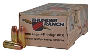 Thunder Ranch Defensive 9mm Luger +P 115 Grain Deep Penetrating - TR09115/20