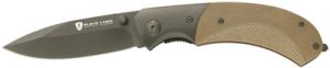 Black Label Checkmate Folding Knife 3.5 Inch Spear Point Blade Coyote Tan G-10 Handle Boxed - 320144BL