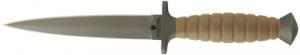 Black Label Backlash Fixed Blade Knife 5.5 Inch Double Edge Blade Coyote Tan G-10 Handle Boxed - 320146BL