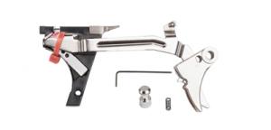 Fulcrum Drop In Trigger Kit Stainless Trigger Pad with Black Safety for Glock 37/38/39 - ZT-FULDRP45GSTB