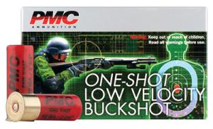 One Round Low Velocity Buckshot 12 Gauge 2.75 Inch 1200 FPS 9 Pellets 00 Buckshot - LV12BK00