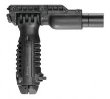 Tactical Foregrip With Integrated Adjustable Bipod and One Inch Flashlight Adapter