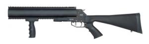 TBL-37 Top Break Flare Launcher 37mm 16 Inch Barrel Vertical Grip Pictainny Rails Solid Rifle Stock Black - BD37TBL-PS16V