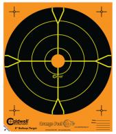 Caldwell Orange Peel Flake Off Bullseye Targets 8 Inch 100 Per Package - 810099