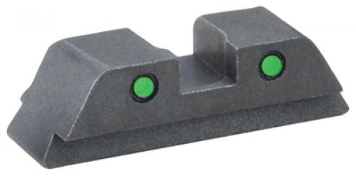 Rear Tritium Night Sights For Glock 42 Green Tritium With Black Outlines - GL-382R