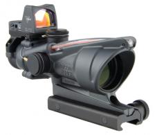 ACOG 4x32 Dual Illuminated Red Chevron .223 Ballistic Reticle and 3.25MOA RMR Red Dot Sight Combo Cerakote Sniper Gray - TA31-D-100322
