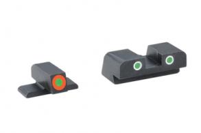 Tritium Front/Rear Combo Sights Green Dot White Outline Rear and Green Dot Orange Outline Front For Springfield XD/XDM/XDS - XD-741