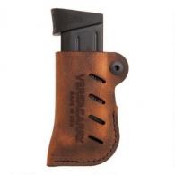 VERSACARRY LEATHER MAG HOLDER DOUBLE STACK BRN