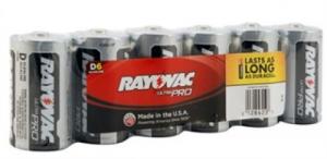 Ray-O-Vac Alkaline D Battery 6Pk