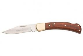 Winchester Knife 6.87" Oal Ss /wood Folder W/pocket Clip - 6220025W