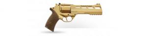 Iver Johnson Eagle XL 10mm 8rd 6 24K Gold, Black Wood