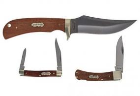 UNCLE HENRY KNIFE 3-PC FIXED/FOLDER COMBO W/TIN PROMO Q4 - 1207767