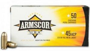 Armscor 45ACP, 230 Grain, Full Metal Jacket, 50/box - ARM45ACP230GRFM