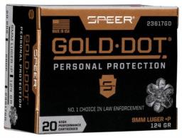 Speer Gold Dot  9MM+P  124GR HP 50rd box - 53618