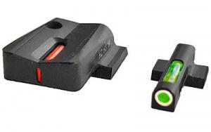 Hi-Viz LiteWave H3 Express S&W M&P Shield/Shield Plus Set Green/Orange Tritium Handgun Sight