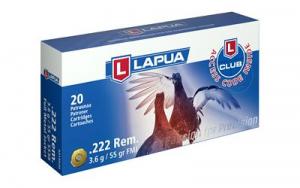 LAPUA 222 REM 55GR FMJ 20/600 - 4315021 LAPUA 222 REM 55GR FMJ 20/600 - 4315021