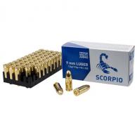 Main product image for Scorpio Ammo 9MM 115gr FMJ 50 Round box