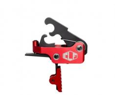 Elftmann Tactical SE, Adjustable Trigger, Large Pin, Straight Red Shoe, Fits AR-15, Anodized Finish, Red SE-170-R-S