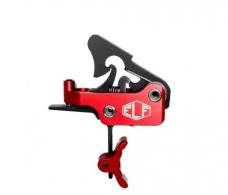 Elftmann Tactical Apex Pro, Adjustable Trigger, Curved with Red Shoe, Fits AR-15, Anodized Finish, Red APEX-PRO-R-C