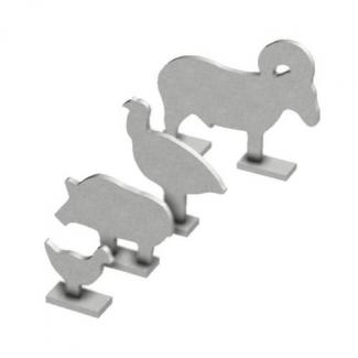 Birchwood Casey Silhouette Knock Over Targets - 4/ct (Chicken, Turkey, Pig and Ram) - BC-47422