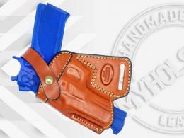Brown / Left For Glock 34 SOB Small Of the Back Leather Holster