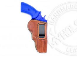 Brown Smith & Wesson Model 66 Right Hand IWB Inside the Waistband Leather Holster - 42862253015196