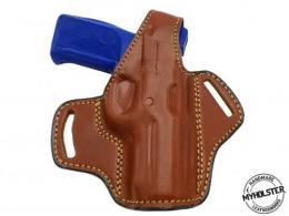 Brown Smith & Wesson 4006 OWB Thumb Break Leather Right Hand Belt Holster - 42862308458652