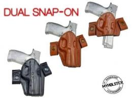 FULL / BROWN Side Snap Leather Belt Right Hand Holster Fits Ruger SR9 - Pick your Style - 42862353744028