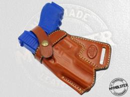 Brown / Left Walther PPQ SOB Small Of the Back Leather Holster - 13MYH104LP_LF_BR
