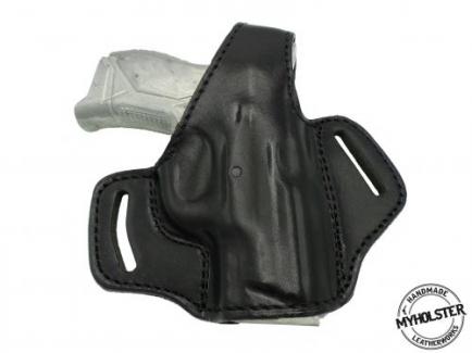 Black Smith & Wesson M&P Compact .40 S&W OWB Thumb Break Leather Right Hand Belt Holster - 2MYH105LP_BL