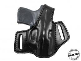 BLACK Sig Sauer P238 OWB Thumb Break Compact Style Right Hand Leather Holster - 35MYH101LP__Bl