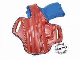 Brown / Left Smith & Wesson SD9VE OWB Thumb Break Leather Belt Holster- Choose your Hand & Color - 7MYH105LP_BR_LH