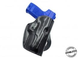 BLACK Beretta 92X Compact OWB Leather Quick Draw Paddle Holster - 22MYH105PD_BL
