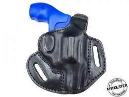 Right / Black TAURUS 605 POLY PROTECTOR OWB Thumb Break Right Hand Leather Belt Holster - 56MYH105LP_BL