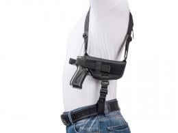 Right Nylon Horizontal Shoulder Holster with Double Magazine Pouch Compatible w/ Colt Python - KA7210S_LG_RH Right Nylon Horizontal Shoulder Holster with Double Magazine Pouch Compatible w/ Colt Python - KA7210S_LG_RH