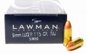 Speer Lawman 9mm 115gr TMJ 50rds - 53650