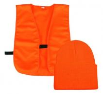 Outdoor Cap Knit Watch Cap and Vest Combo Blaze Orange